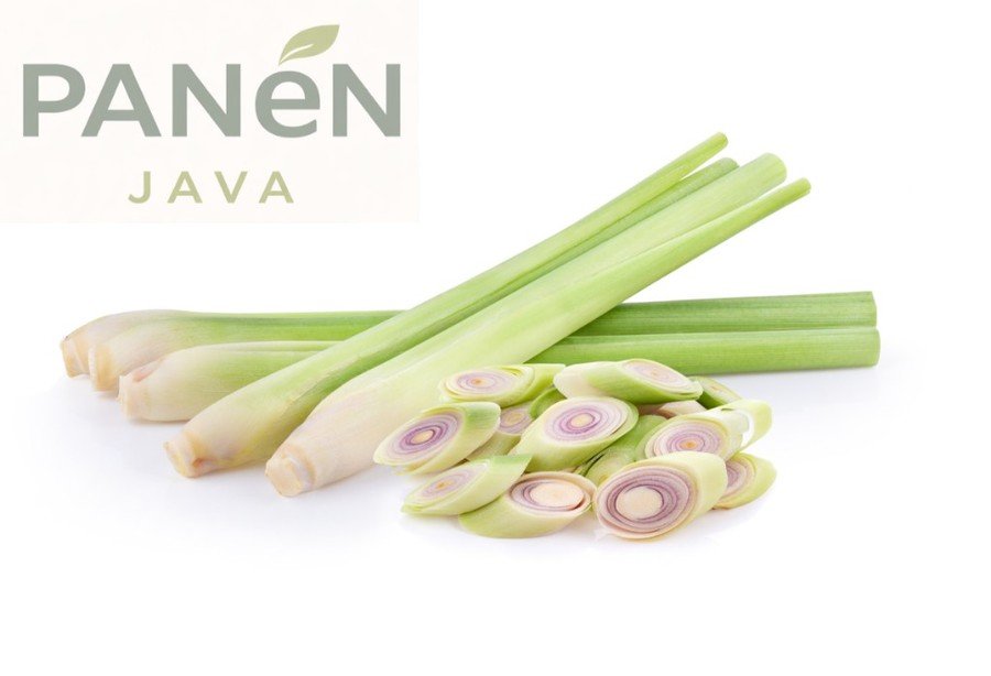 Fresh lemongrass stalks